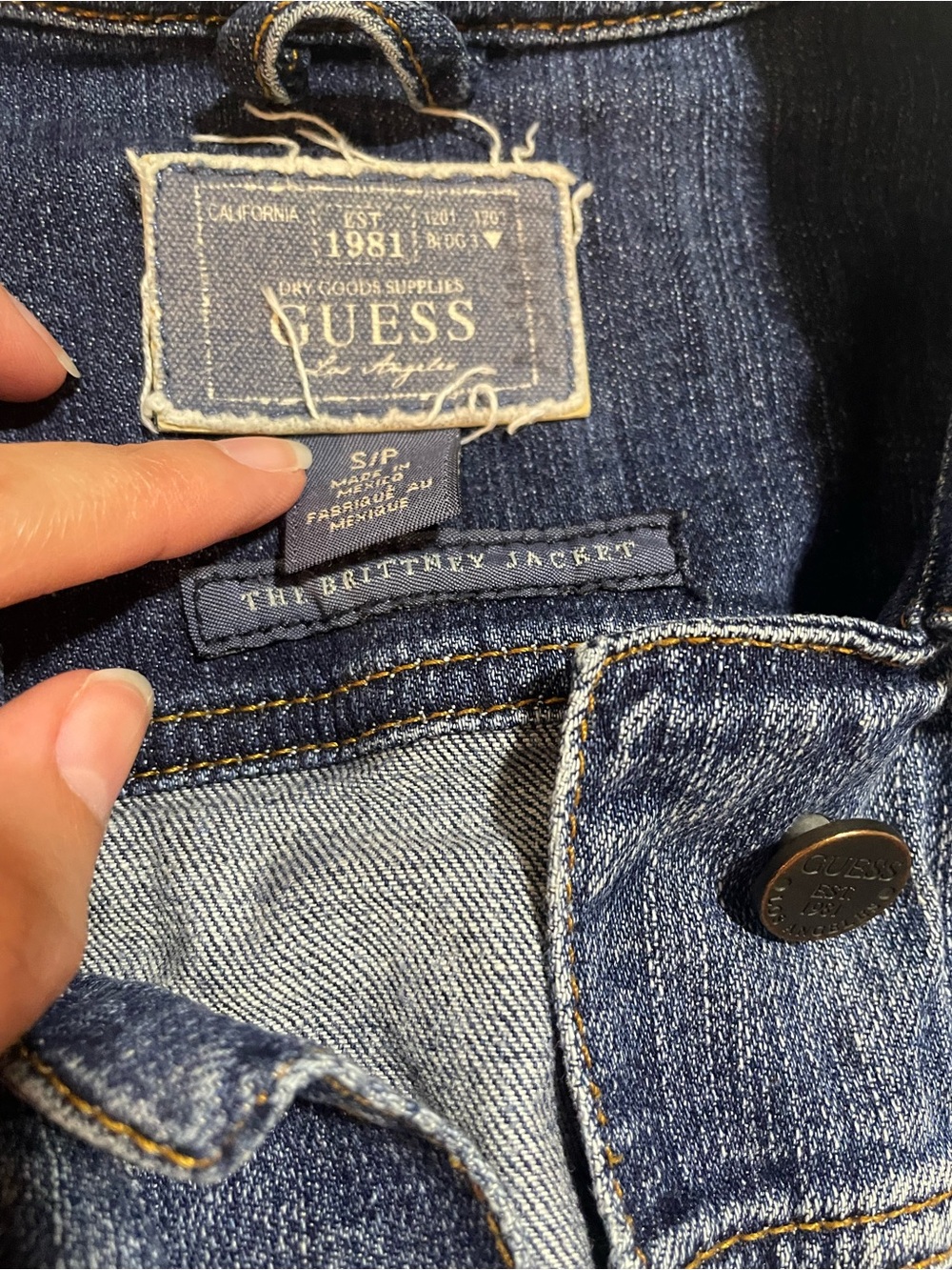 Guess Women's Britney Denim Jean Jacket S - Picture 3 of 5